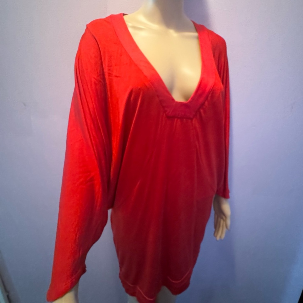 100% Silk Red Bebe Wing dress